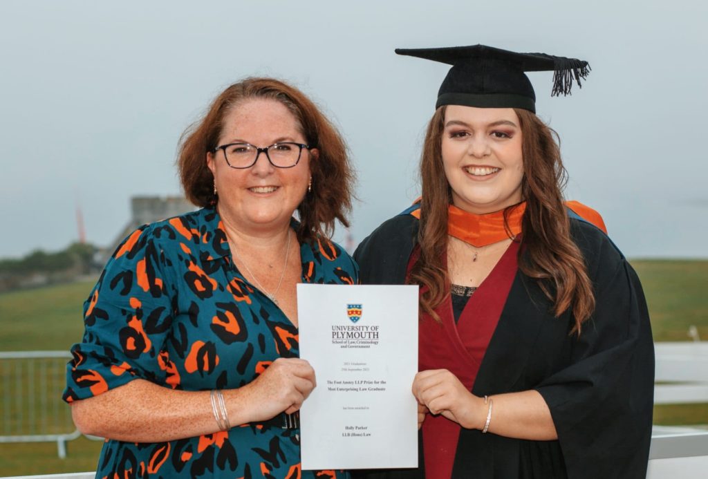 Foot Anstey awards University of Plymouth’s Most Enterprising Law Graduate 2021 featured image