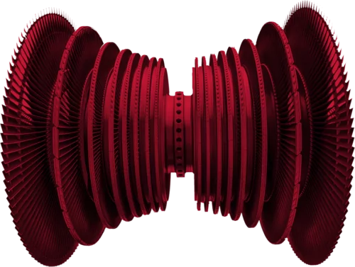 Image of an industrial turbine