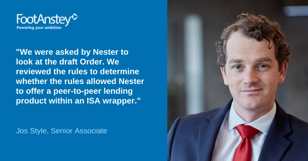 Foot Anstey advises Nester on proposed Peer2Peer legislation in the UK featured image