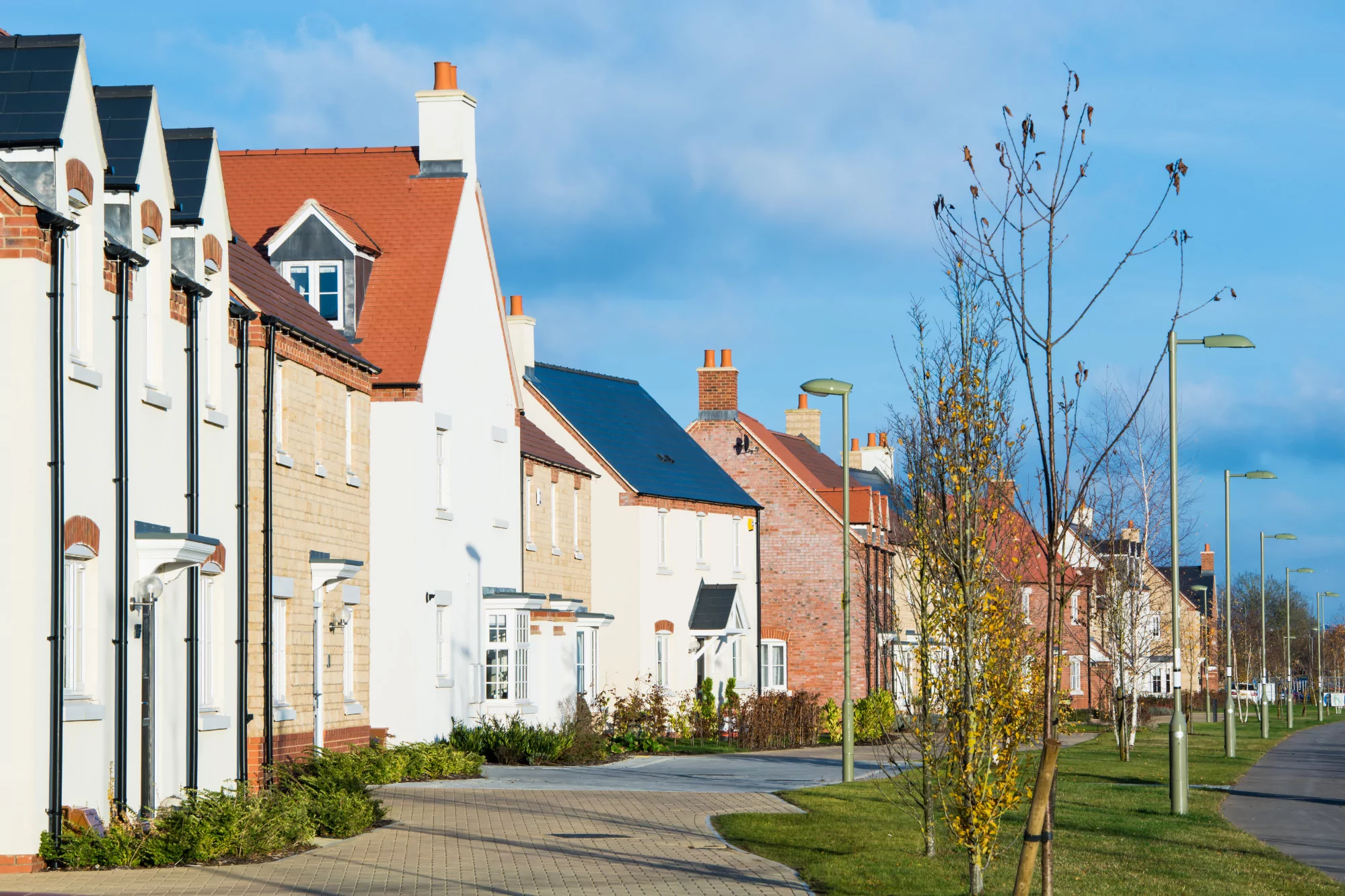 An image of new build houses on a development