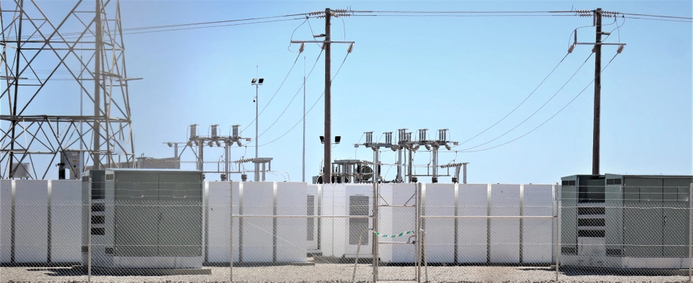 energy battery storage at a solar farm