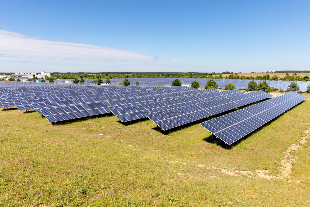 solar energy farm, renewable energy, power panels